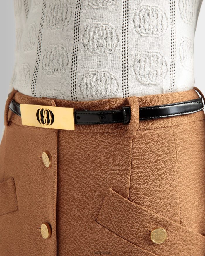 שָׁחוֹר Bally סמל חגורה 15 מ