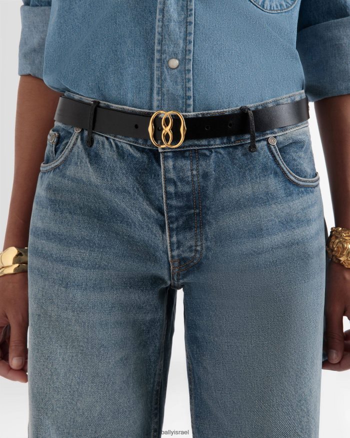 שָׁחוֹר Bally סמל עור 25 מ