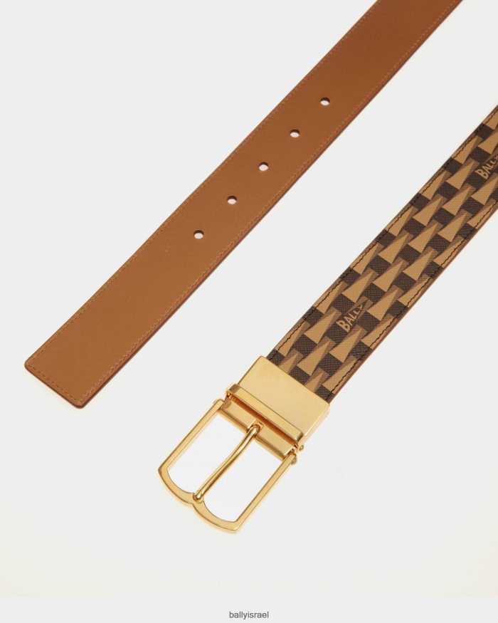 חום Bally חגורת שמלה מתכווננת 35 מ