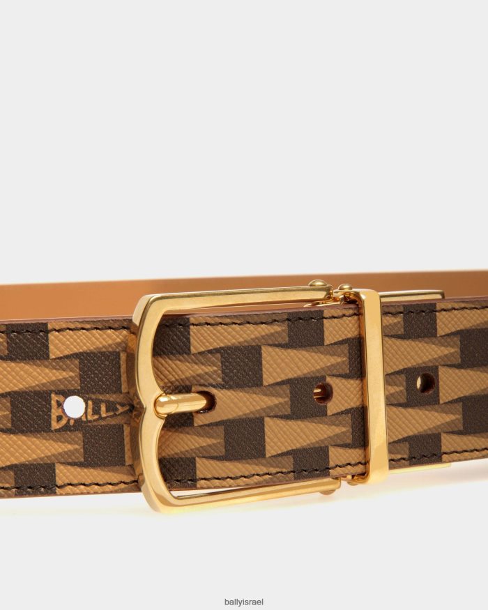 חום Bally חגורת שמלה מתכווננת 35 מ