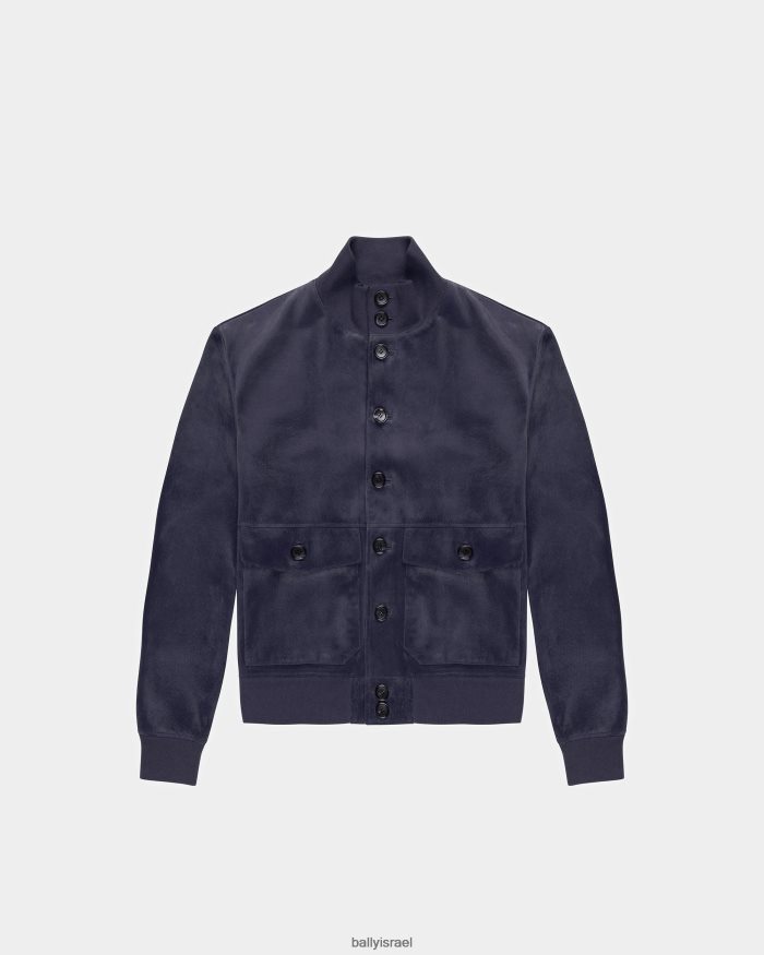 כְּחוֹל Bally עור בלוסון בומבר גברים הַלבָּשָׁה AS12D1001