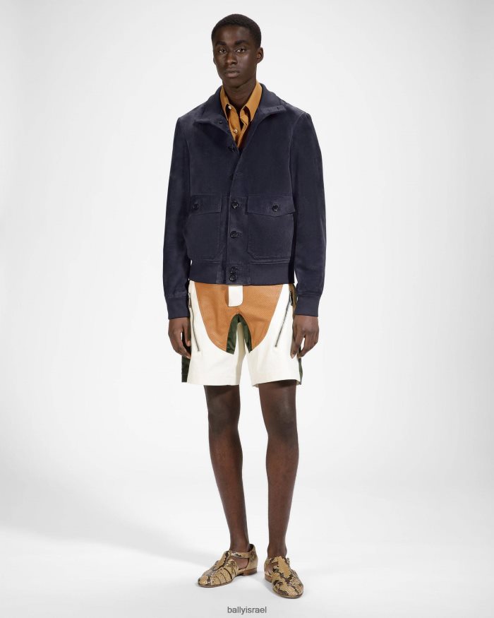 כְּחוֹל Bally עור בלוסון בומבר גברים הַלבָּשָׁה AS12D1001