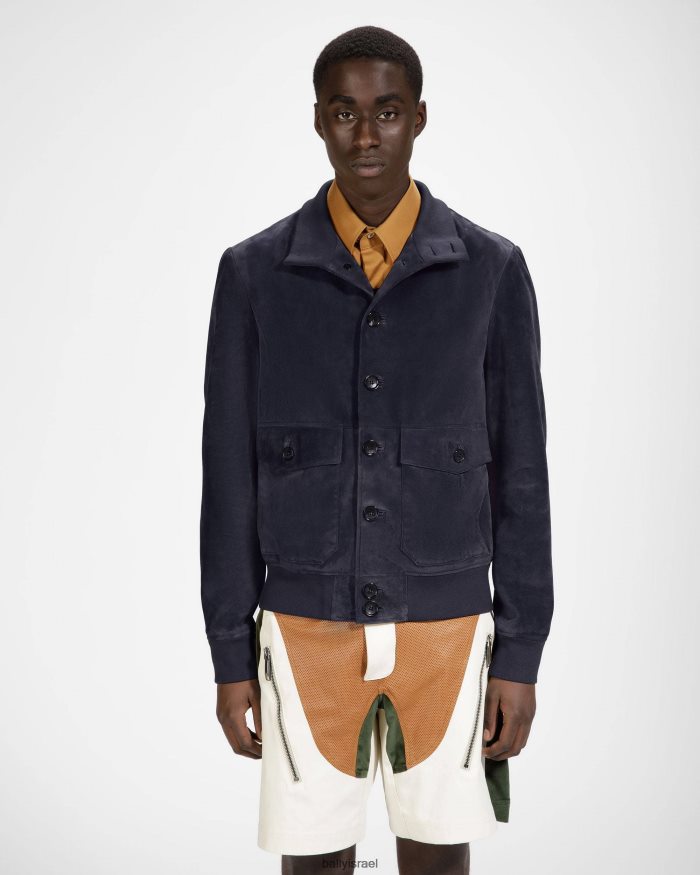 כְּחוֹל Bally עור בלוסון בומבר גברים הַלבָּשָׁה AS12D1001