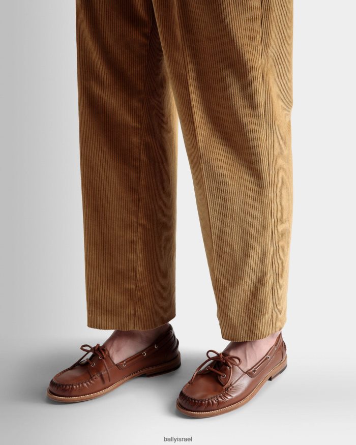 חום Bally עור מוקסינים של רומא גברים הַנעָלָה AS12D1011