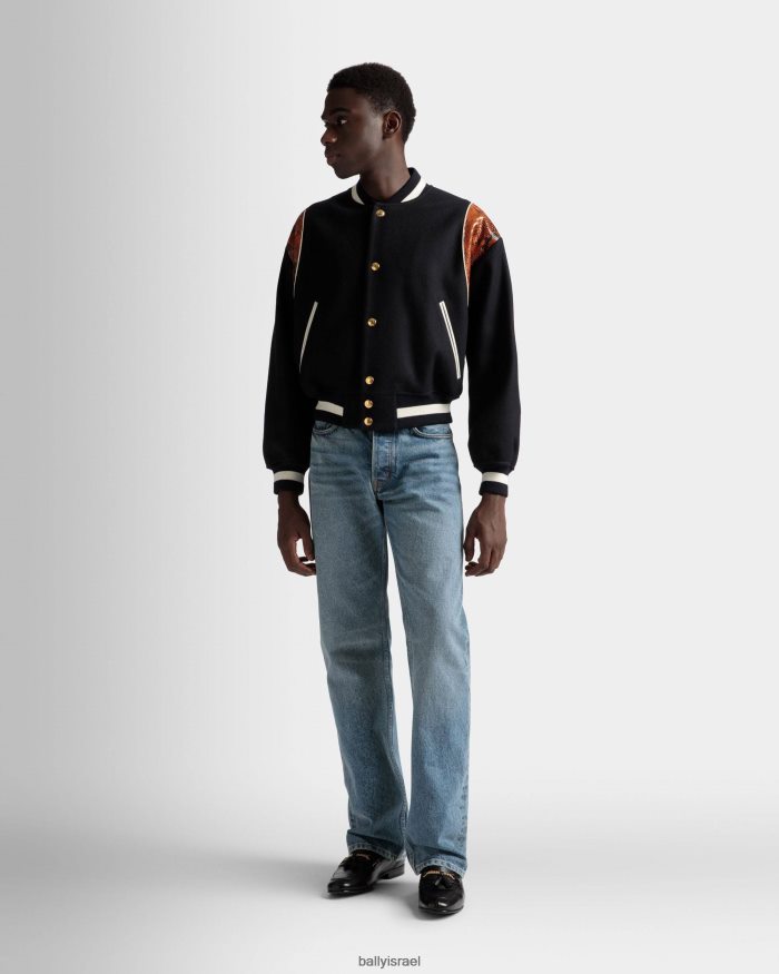 כְּחוֹל Bally ז'קט לטרמן גברים הַלבָּשָׁה AS12D1013