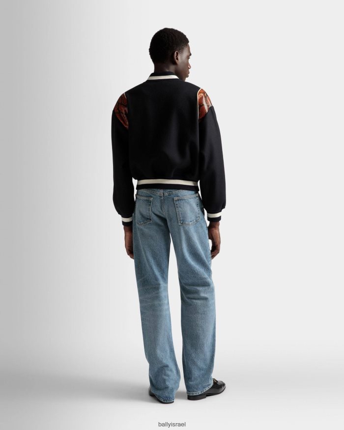 כְּחוֹל Bally ז'קט לטרמן גברים הַלבָּשָׁה AS12D1013