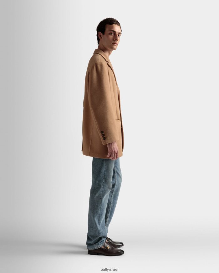 חום Bally ז'קט חד חזה גברים הַלבָּשָׁה AS12D1037