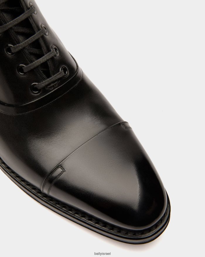 שָׁחוֹר Bally נעלי סופר עור גברים הַנעָלָה AS12D1042