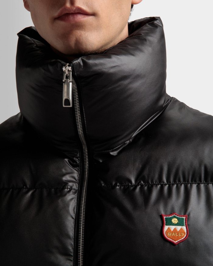 שָׁחוֹר Bally ניילון נחושת צוואר גבוה גברים הַלבָּשָׁה AS12D1044