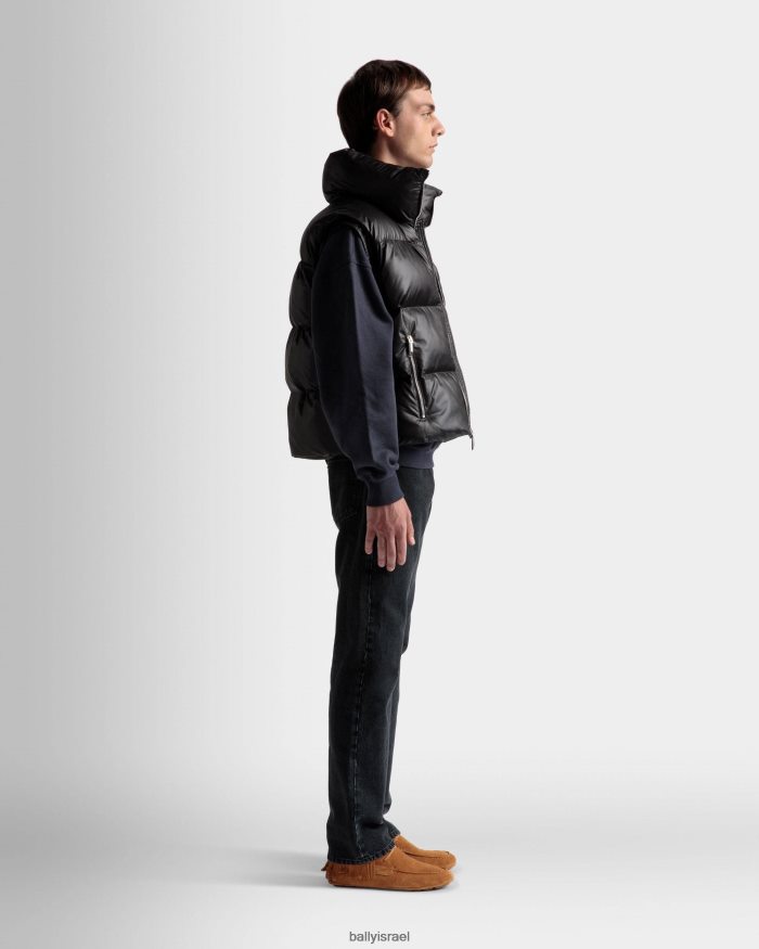 שָׁחוֹר Bally ניילון נחושת צוואר גבוה גברים הַלבָּשָׁה AS12D1044