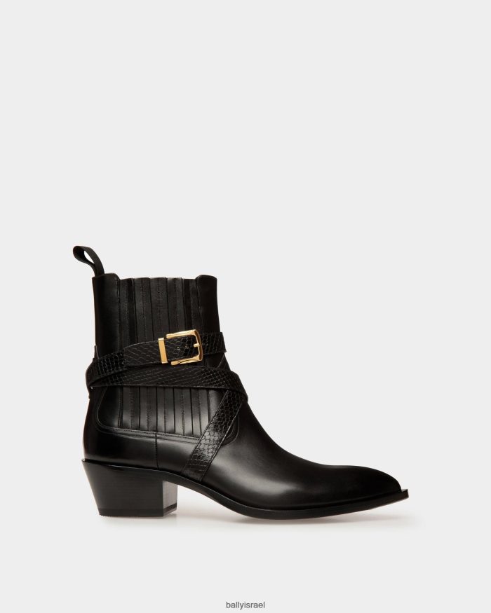 שָׁחוֹר Bally נעלי וגאס עור גברים הַנעָלָה AS12D1046