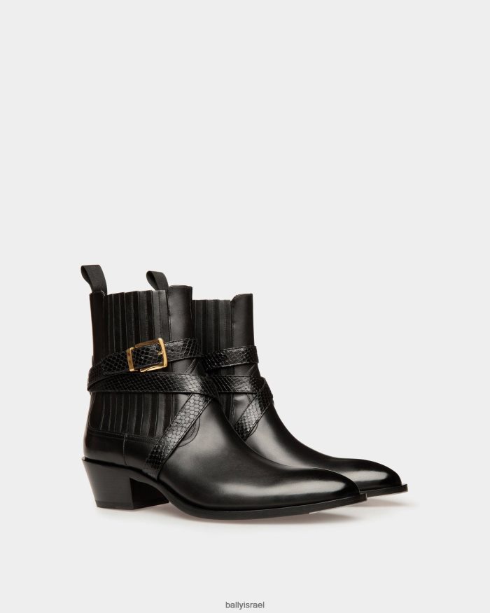 שָׁחוֹר Bally נעלי וגאס עור גברים הַנעָלָה AS12D1046