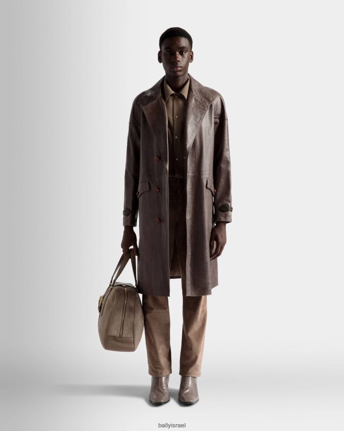 אפור Bally מעיל אפונה גברים הַלבָּשָׁה AS12D1058