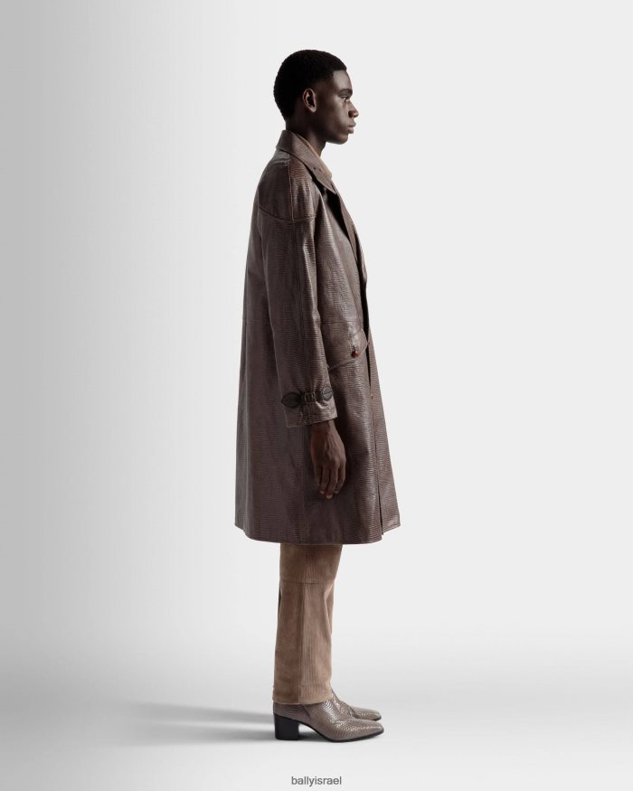 אפור Bally מעיל אפונה גברים הַלבָּשָׁה AS12D1058