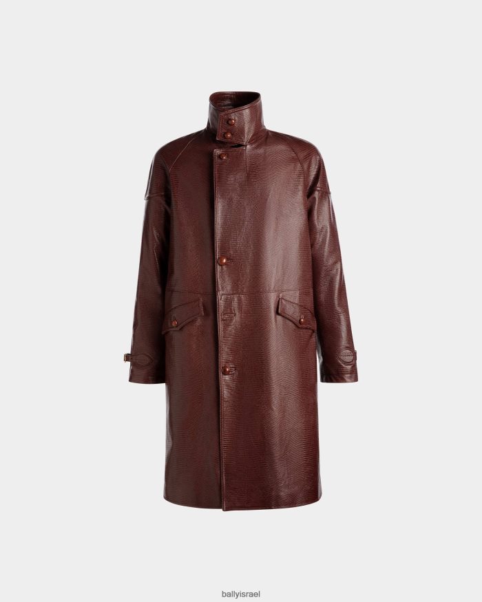 אָדוֹם Bally מעיל אפונה גברים הַלבָּשָׁה AS12D1059
