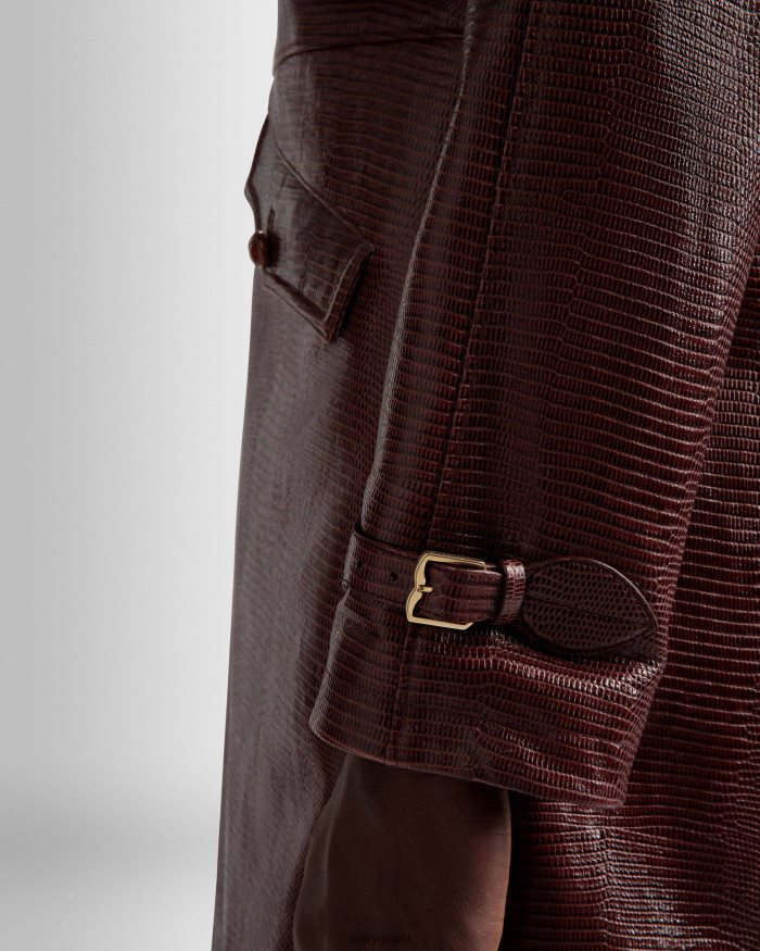 אָדוֹם Bally מעיל אפונה גברים הַלבָּשָׁה AS12D1059