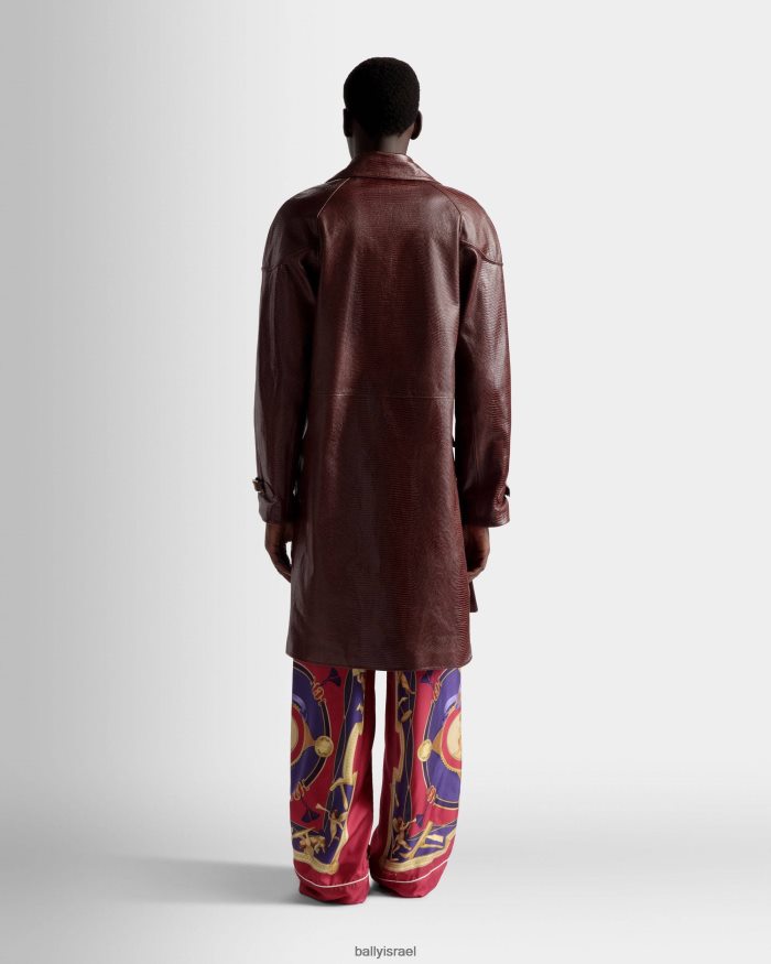 אָדוֹם Bally מעיל אפונה גברים הַלבָּשָׁה AS12D1059