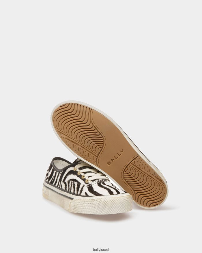 לבן Bally נעלי ספורט סנטה אנה עור עגל שיער גברים הַנעָלָה AS12D1062