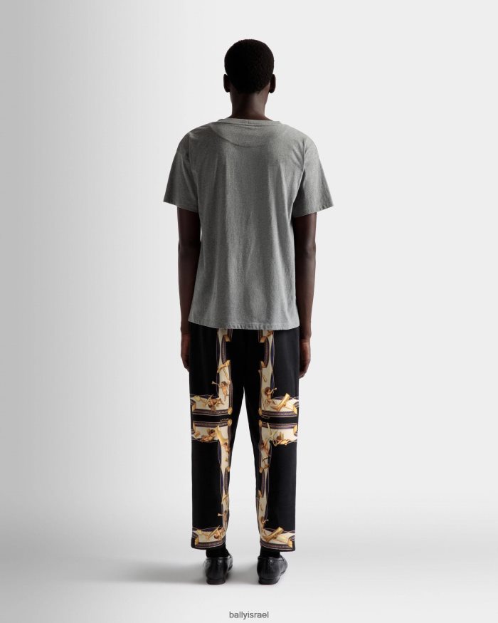 אפור Bally חולצת טריקו עם לוגו גברים הַלבָּשָׁה AS12D1067