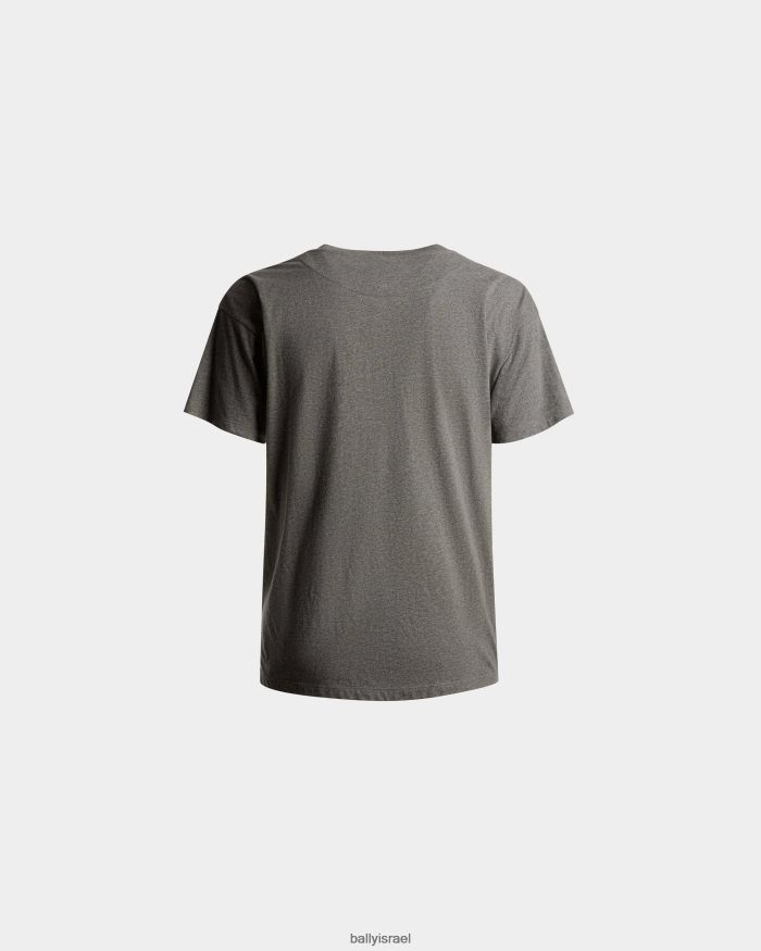 אפור Bally חולצת טריקו עם לוגו גברים הַלבָּשָׁה AS12D1067