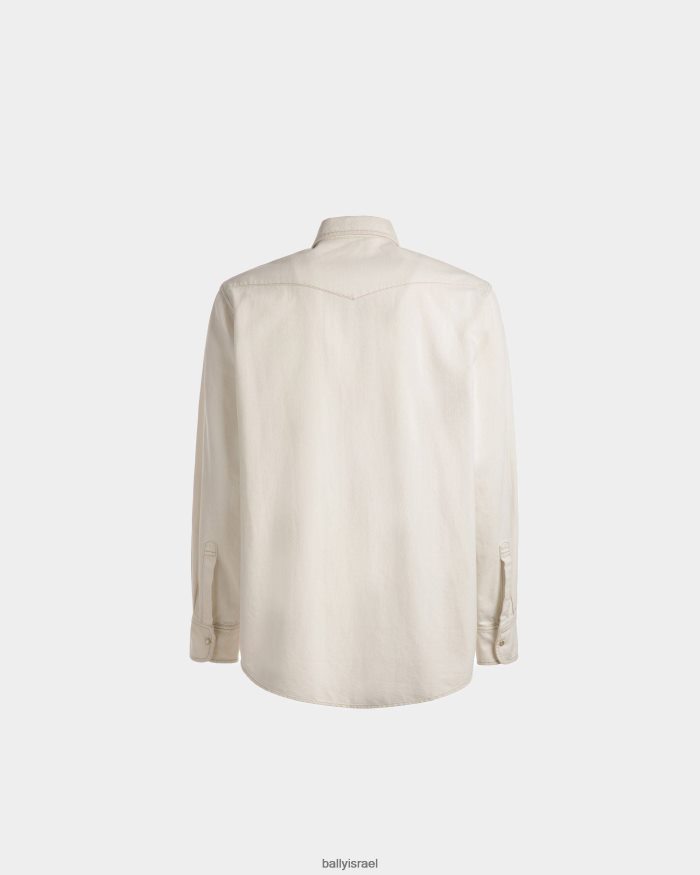 לבן Bally חולצה מולבן גברים הַלבָּשָׁה AS12D1071