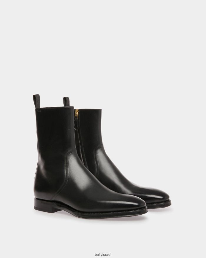 שָׁחוֹר Bally נעלי סופר עור גברים הַנעָלָה AS12D1087