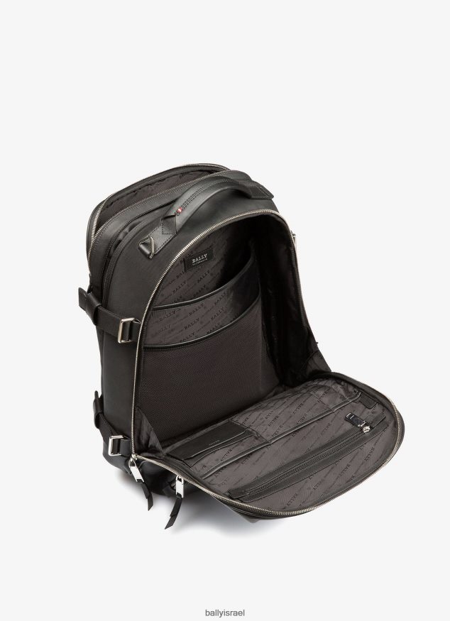 שָׁחוֹר Bally תערובת כותנה ותיק גב מעור גברים אביזרים AS12D1104