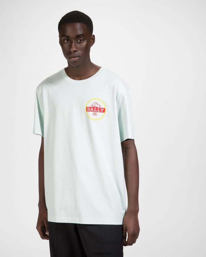 לבן Bally חולצת טי של לוגו מורשת גברים הַלבָּשָׁה AS12D1110