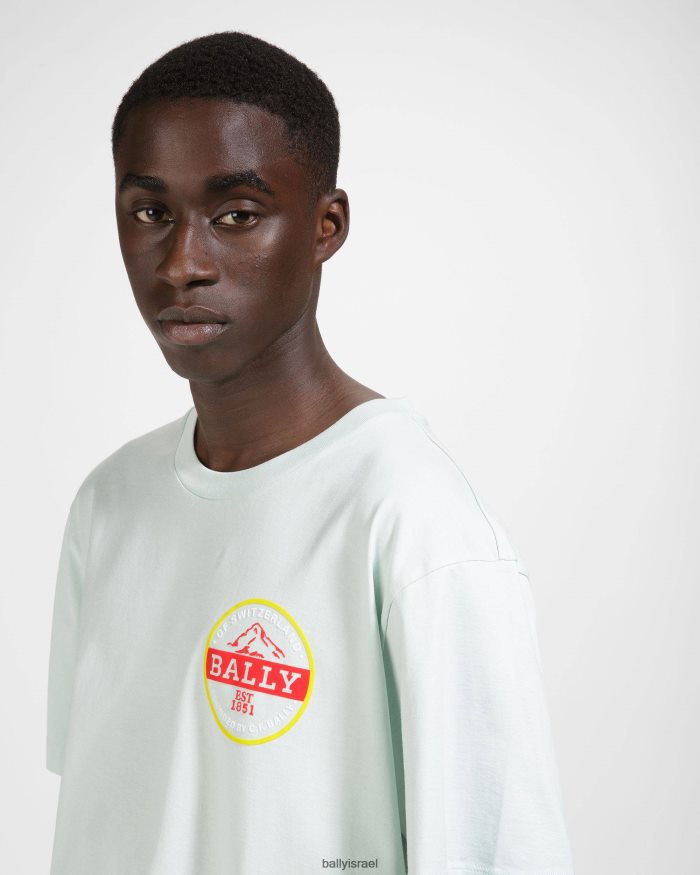 לבן Bally חולצת טי של לוגו מורשת גברים הַלבָּשָׁה AS12D1110