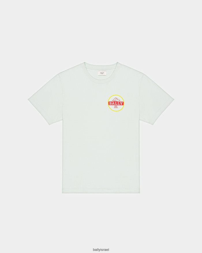 לבן Bally חולצת טי של לוגו מורשת גברים הַלבָּשָׁה AS12D1110