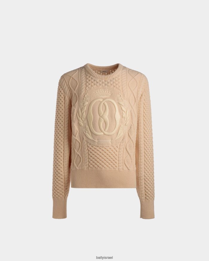 לבן Bally צווארון סרוג גברים הַלבָּשָׁה AS12D1135