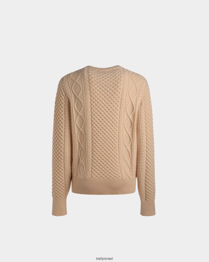 לבן Bally צווארון סרוג גברים הַלבָּשָׁה AS12D1135