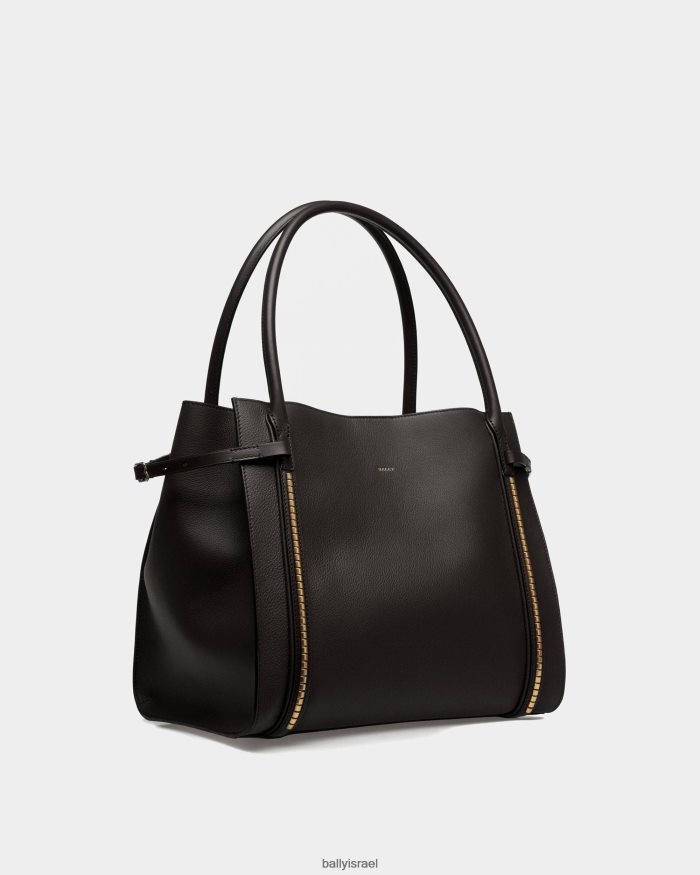 שָׁחוֹר Bally צ'סני עור תיק תיק גדול נשים אביזרים AS12D113