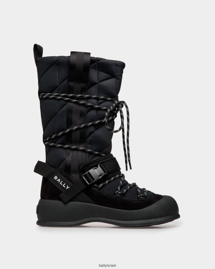 שָׁחוֹר Bally ניילון מגף פרי נשים הַנעָלָה AS12D131