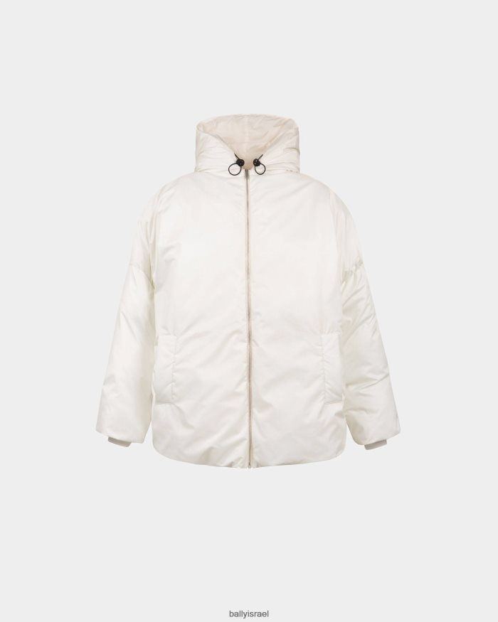 לבן Bally מעיל נפוח ניילון נשים הַלבָּשָׁה AS12D134