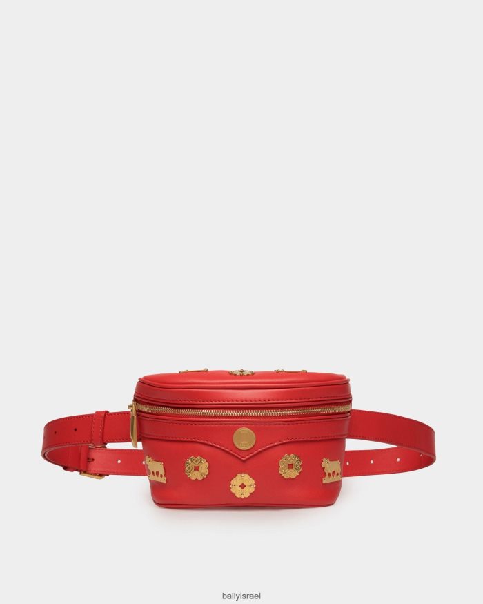 אָדוֹם Bally תיק חגורת הרים מעור נשים אביזרים AS12D138