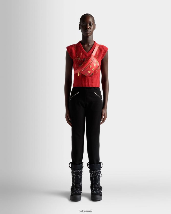 אָדוֹם Bally תיק חגורת הרים מעור נשים אביזרים AS12D138