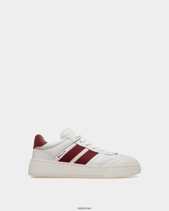 לבן Bally להעלות עור נעלי ספורט נשים הַנעָלָה AS12D145