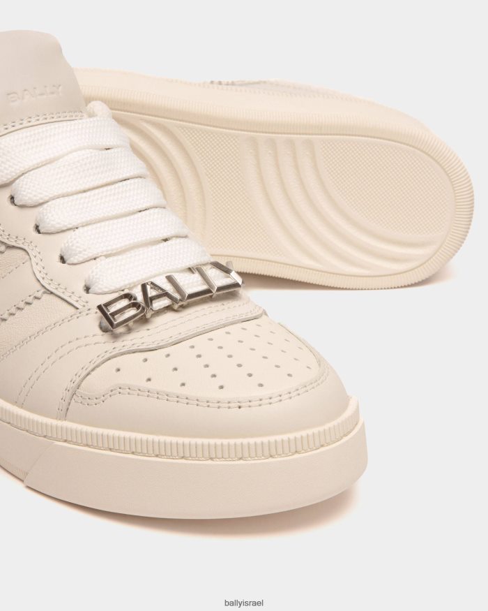 לבן Bally להעלות עור נעלי ספורט נשים הַנעָלָה AS12D155