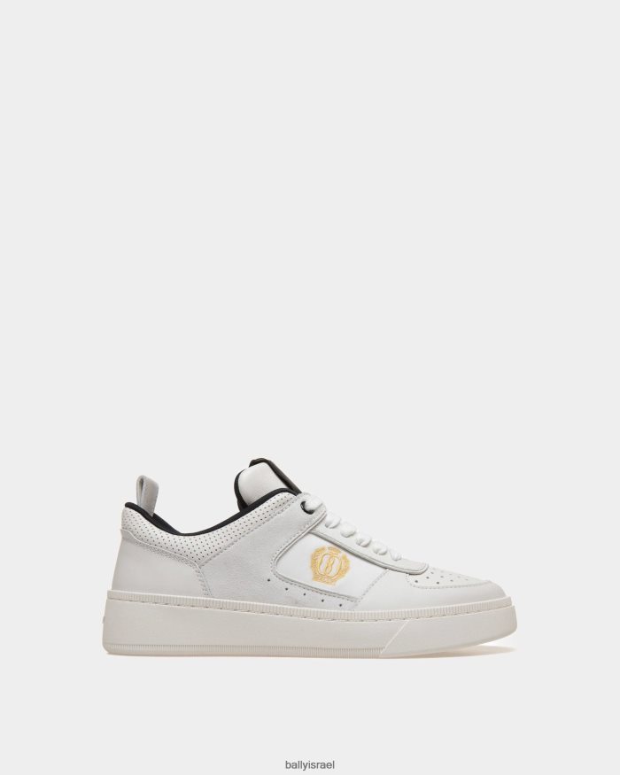 לבן Bally להעלות עור נעלי ספורט נשים הַנעָלָה AS12D156