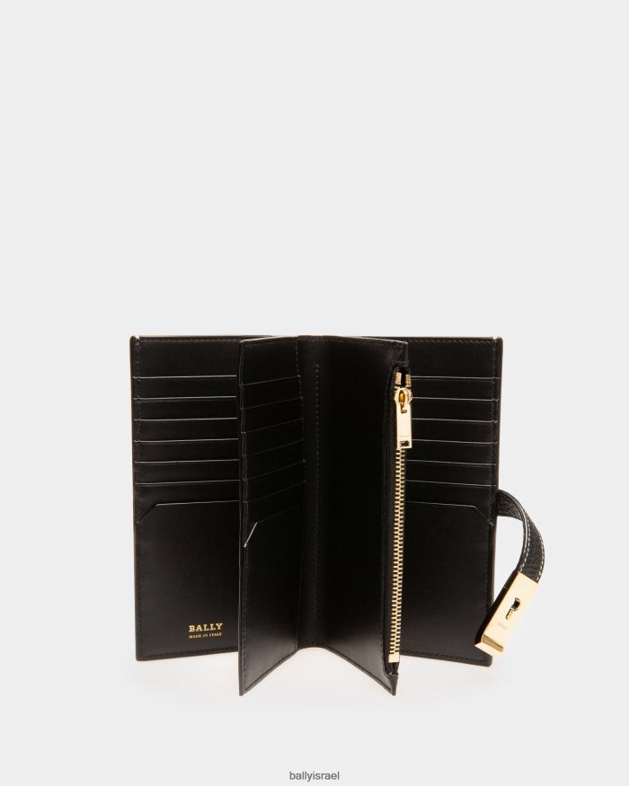שָׁחוֹר Bally נעל לי עור ארנק צרפתי נשים אביזרים AS12D15