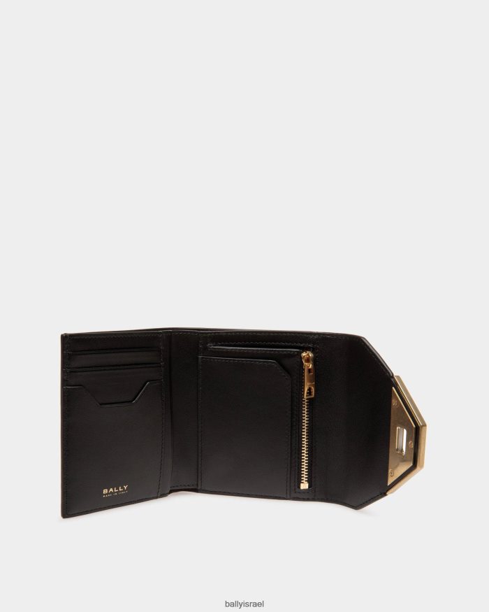שָׁחוֹר Bally עור ארנק הטיה נשים אביזרים AS12D161