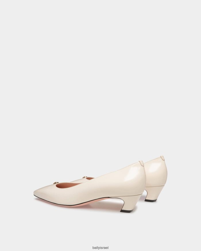 לבן Bally עור משאבת סילט נשים הַנעָלָה AS12D162