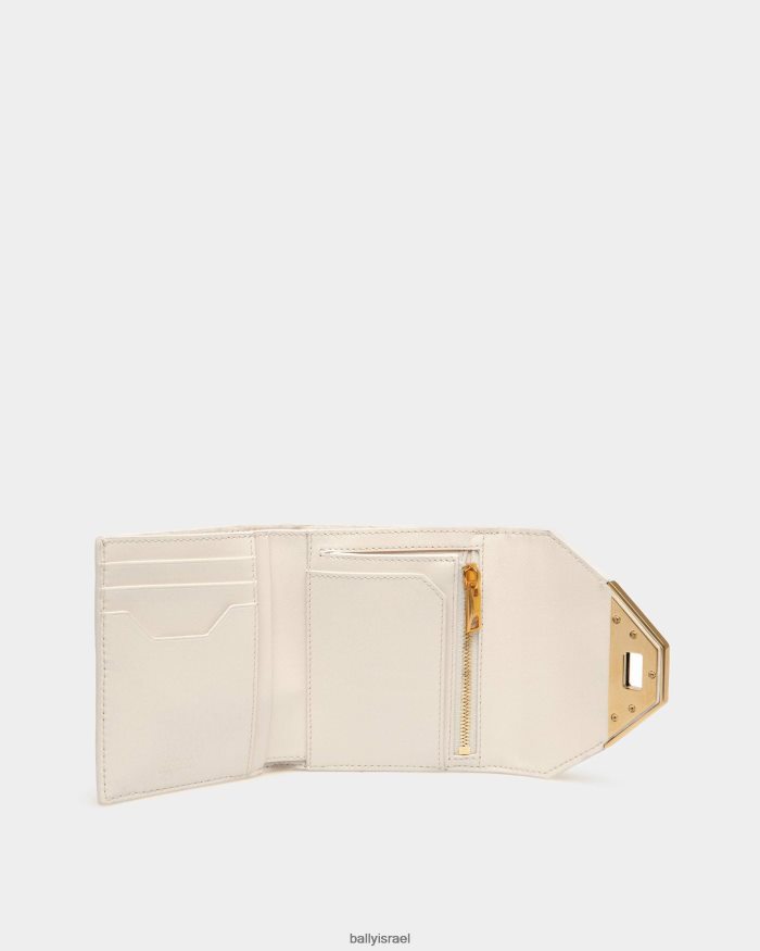 לבן Bally ארנק הטיה מעור בהדפס קרוקודיל נשים אביזרים AS12D169