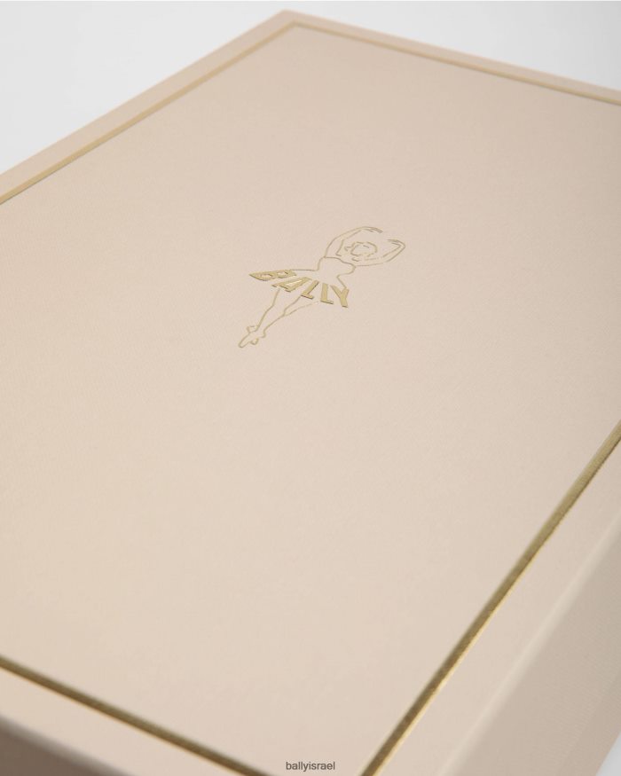 כסף Bally עור מתכתי שטוח בלרינה נשים הַנעָלָה AS12D172