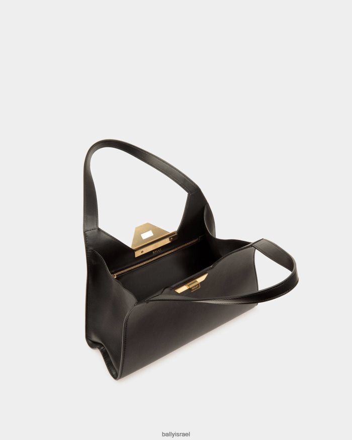 שָׁחוֹר Bally תיק כתף מוטה מעור נשים אביזרים AS12D177