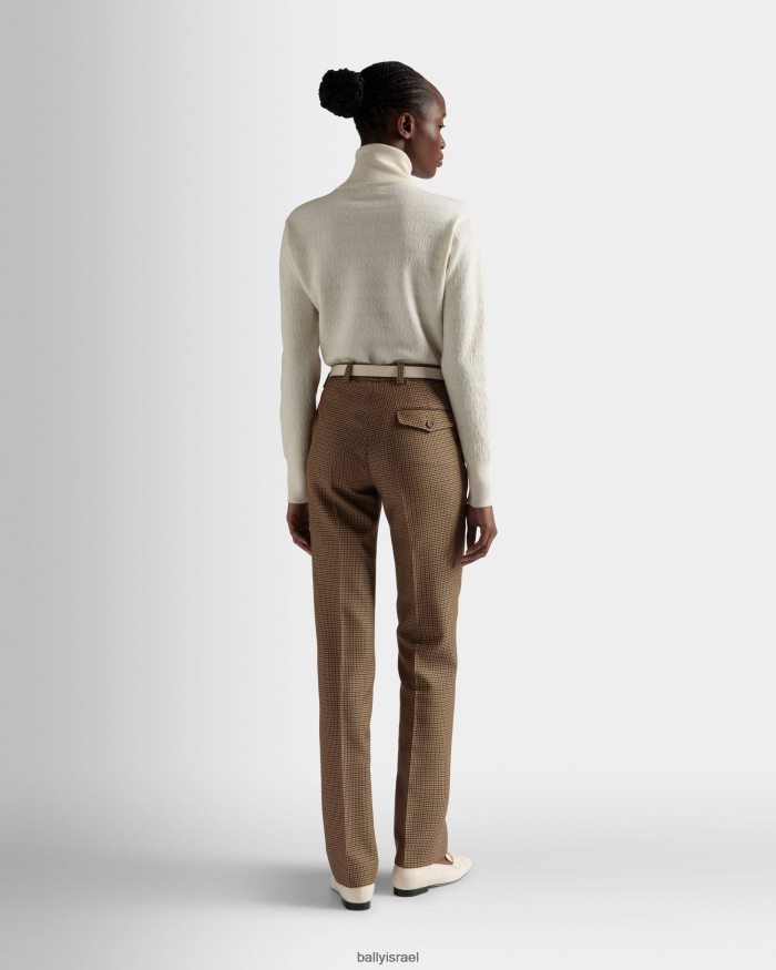 לבן Bally סוודר עם צווארון גליל נשים הַלבָּשָׁה AS12D19