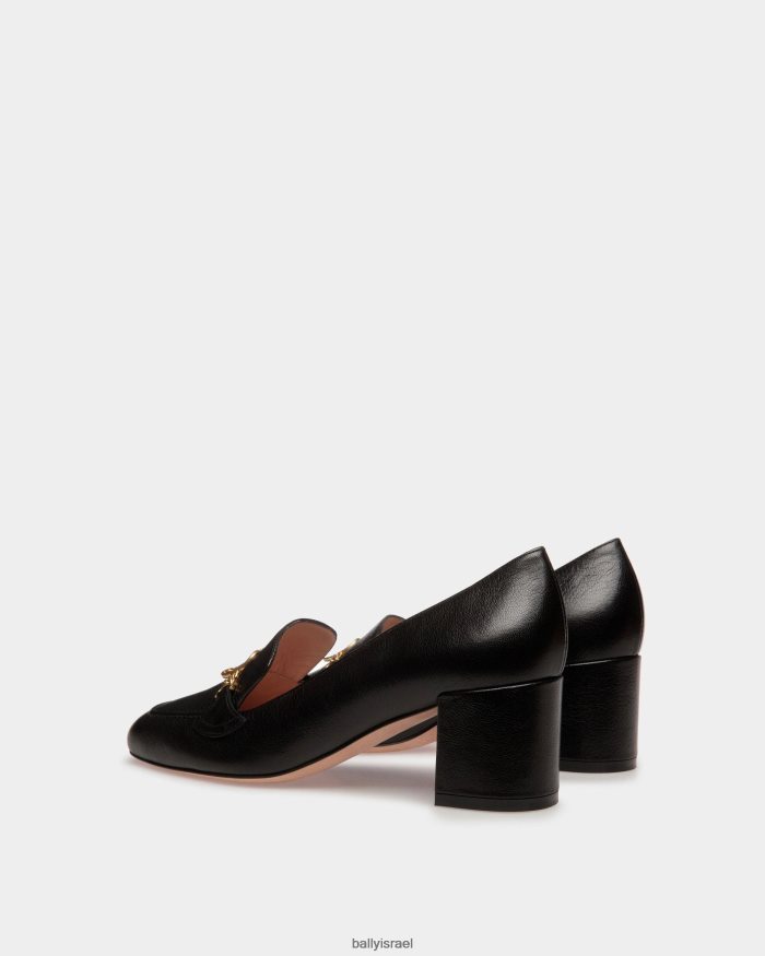 שָׁחוֹר Bally סמל שואב עור נשים הַנעָלָה AS12D1