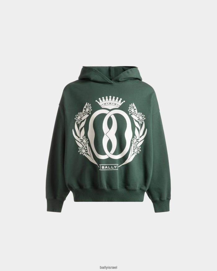 ירוק Bally סווטשירט קפוצ'ון מסוכל נשים הַלבָּשָׁה AS12D221