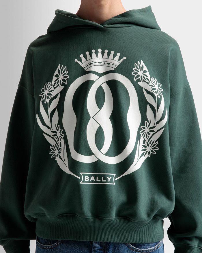 ירוק Bally סווטשירט קפוצ'ון מסוכל נשים הַלבָּשָׁה AS12D221
